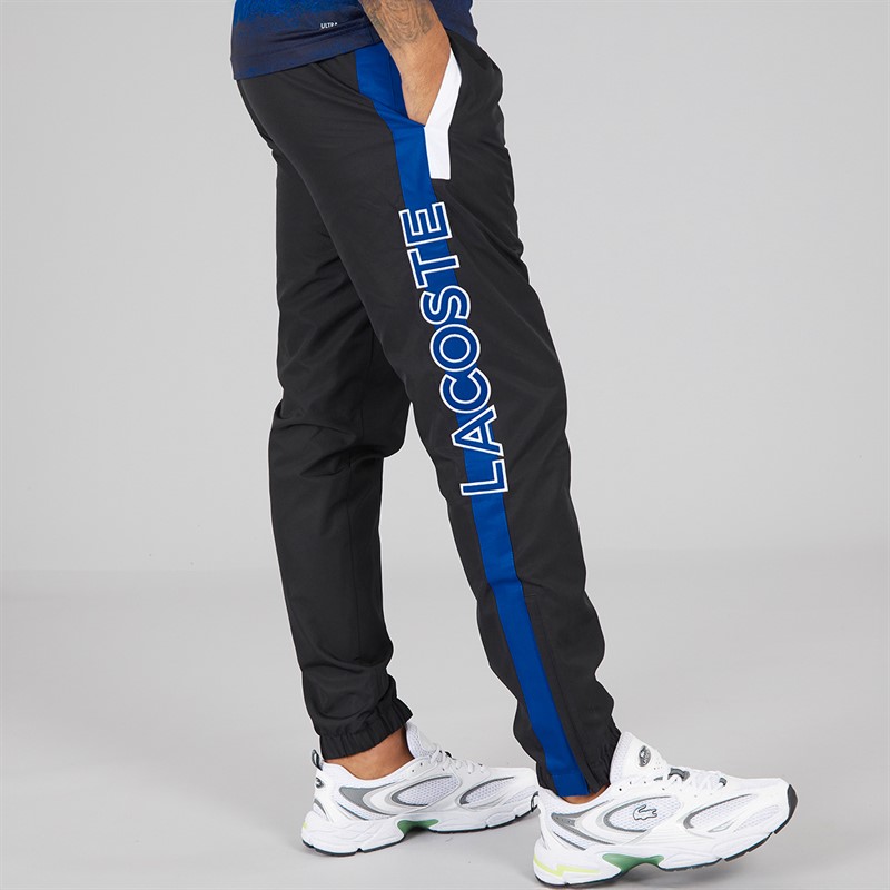 Lacoste Mens Logo Joggers Black/Gipsy Blue White