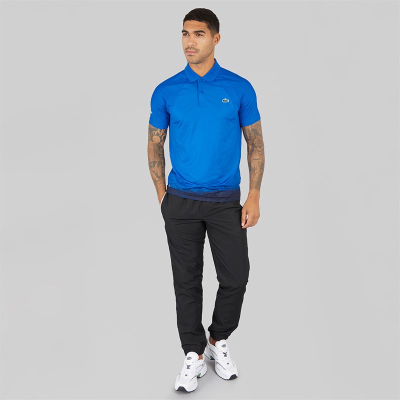 Lacoste Mens Logo Joggers Black/Gipsy Blue White
