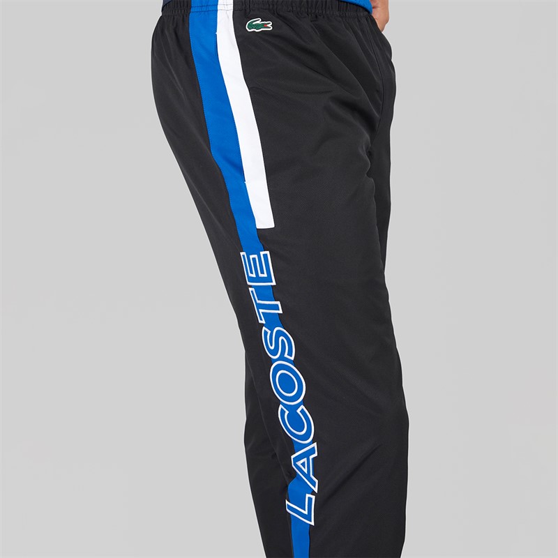 Lacoste Mens Logo Joggers Black/Gipsy Blue White