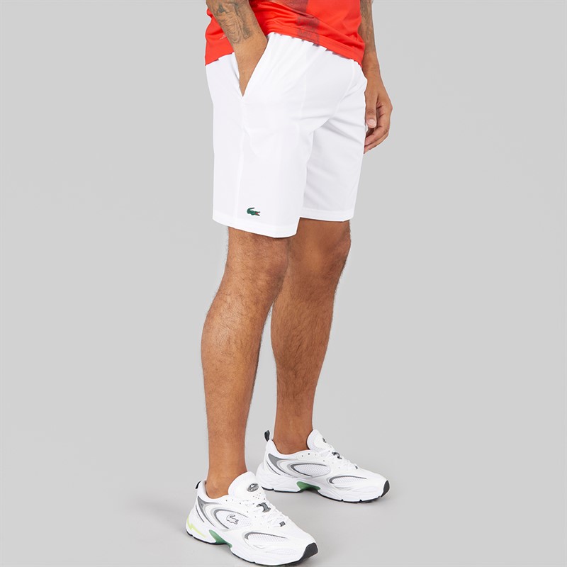 Lacoste Mens Shorts White/Mango Tree Red