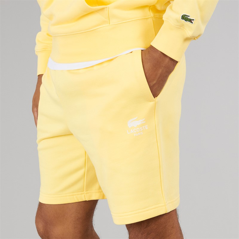 Lacoste Mens Fleece Shorts Yellow