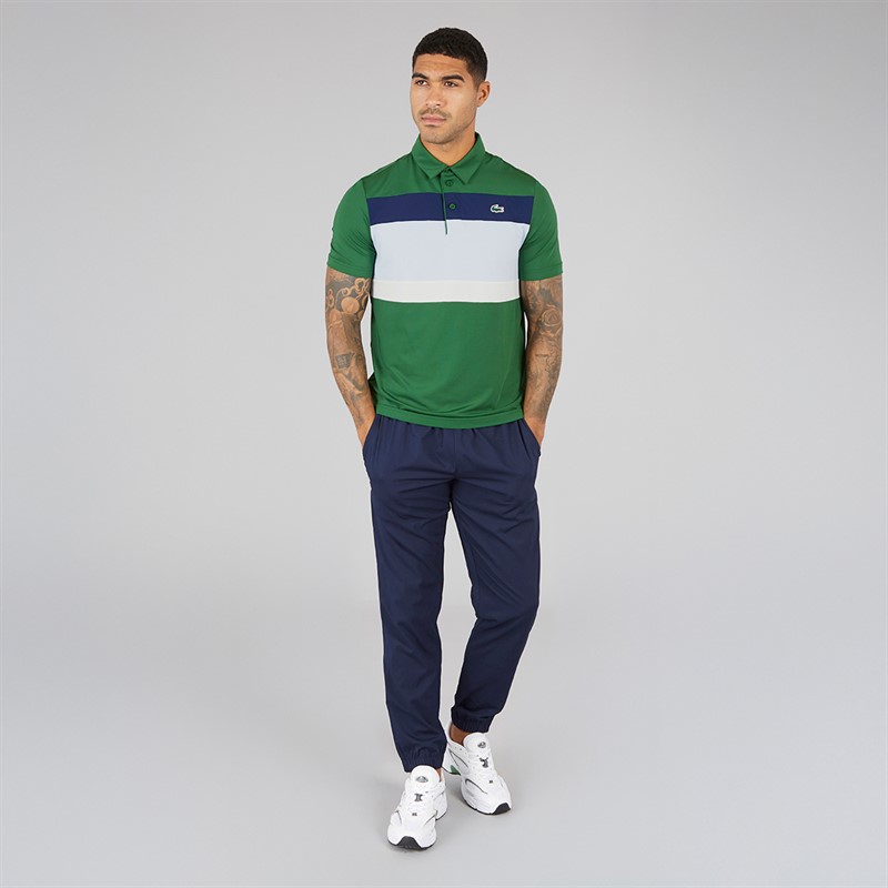 Lacoste Mens Polo Shirt Green/Rill Navy Blue