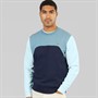 Lacoste Mens Colour Block Sweatshirt Navy Blue/Limestone Rill