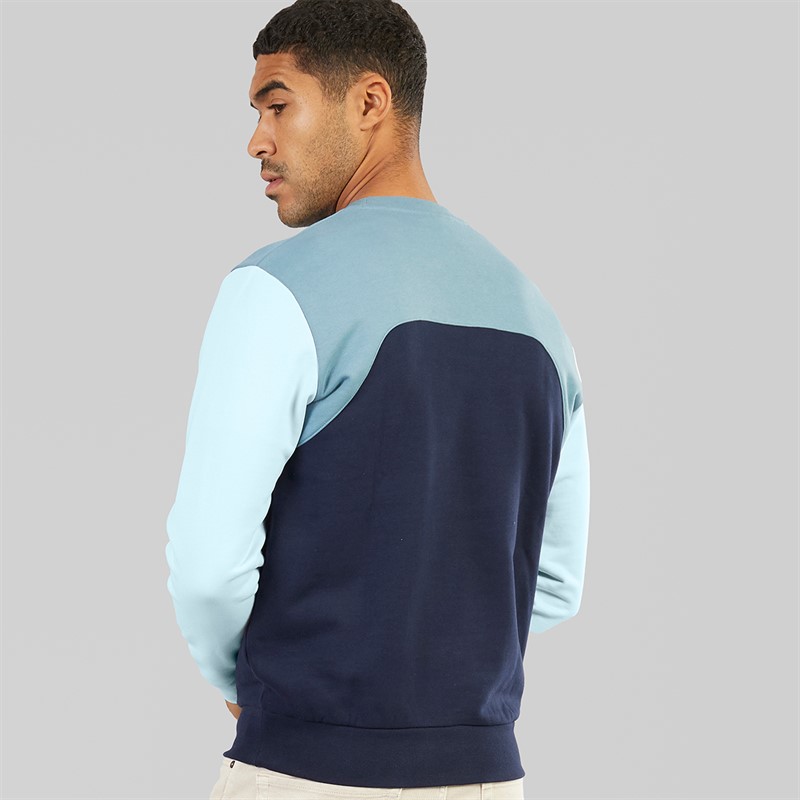Lacoste Mens Colour Block Sweatshirt Navy Blue/Limestone Rill