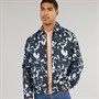 Lacoste Mens Print Motif Windbreaker Black/Limestone Calluna
