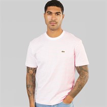 Lacoste Mens T-Shirt White/Flamingo