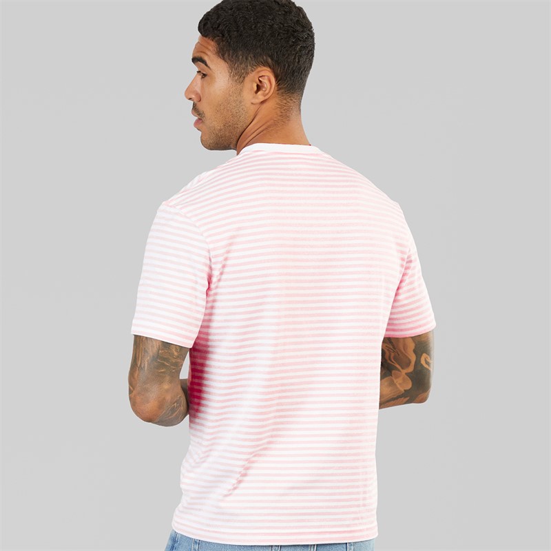 Lacoste Mens T-Shirt White/Flamingo