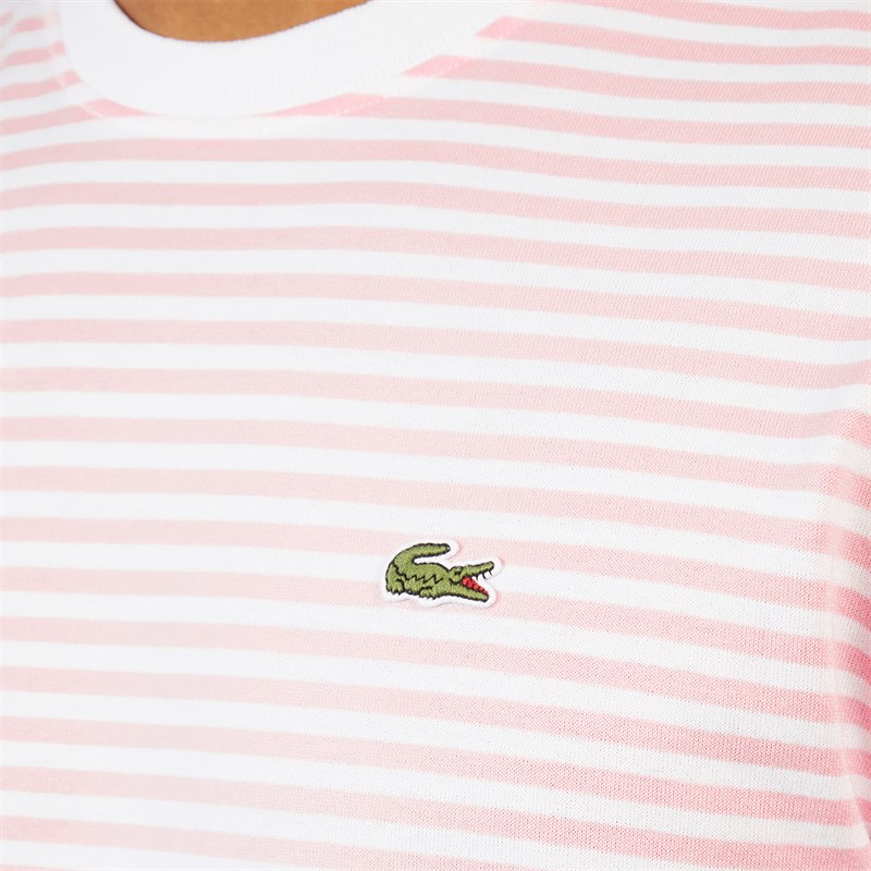 Lacoste Mens T-Shirt White/Flamingo