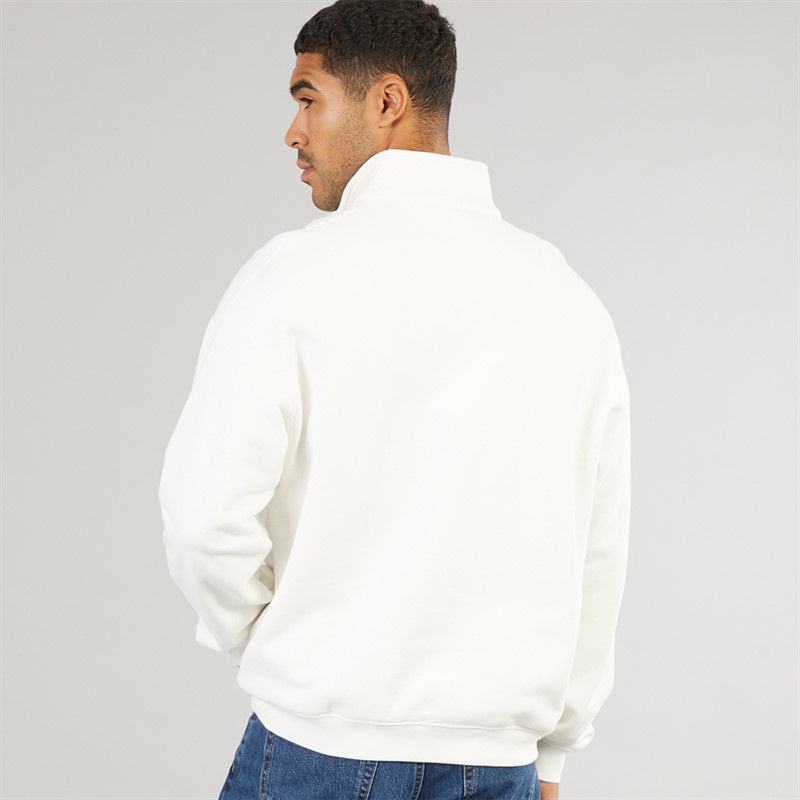 Lacoste Mens Quarter Zip Sweatshirt Flour