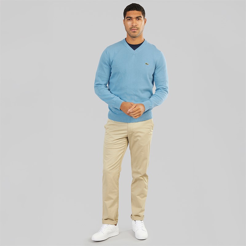 Lacoste Mens V-Neck Jumper Overview