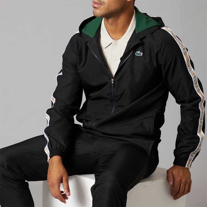 Lacoste Mens Tracksuit Black/Green