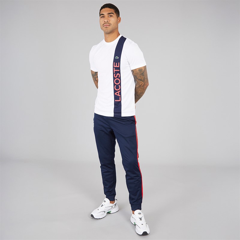 Lacoste Mens Logo Joggers Navy Blue/Grenadine