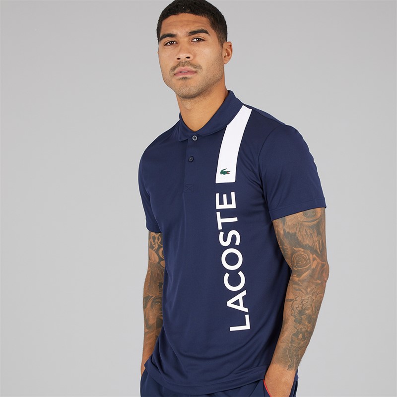 Lacoste Mens Polo Shirt Navy Blue/Navy Blue White