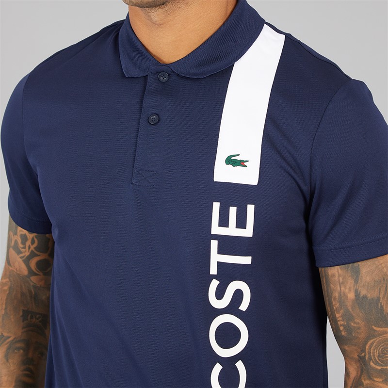 Lacoste Mens Polo Shirt Navy Blue/Navy Blue White