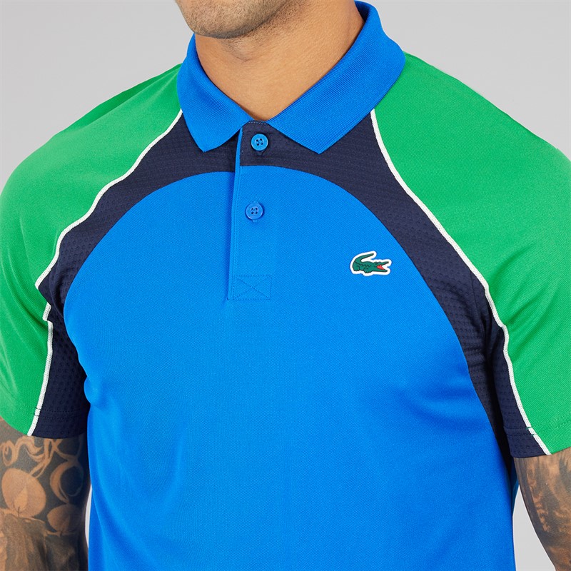 Lacoste Mens Colour Block Polo Shirt Gipsy Blue/Calathea Navy