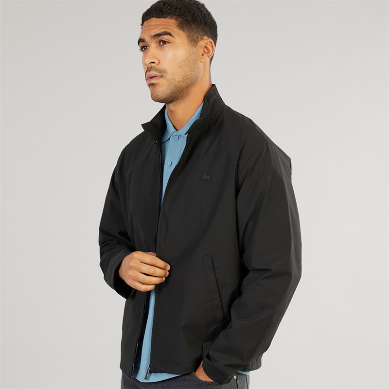 Lacoste Mens Harrington Windbreaker Jacket Black