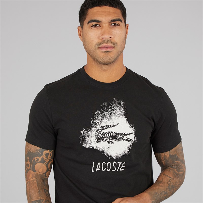 Lacoste Mens Graphic T-Shirt Black