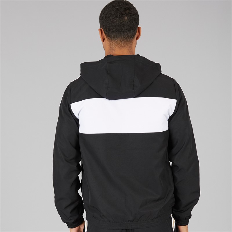 Lacoste Mens Colour Block Stripe Jacket Black/White
