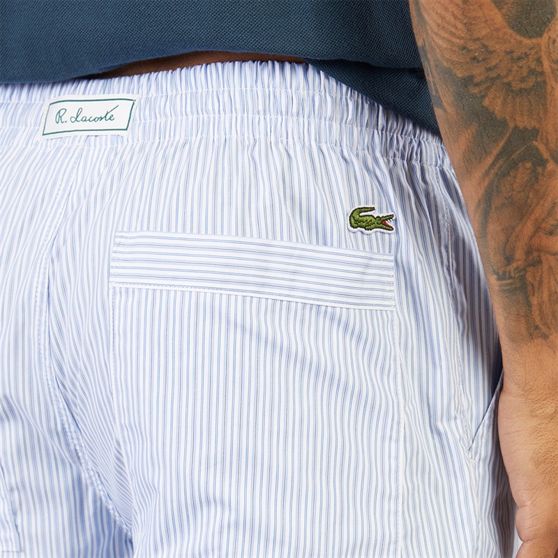 Lacoste Mens Stripe Shorts Overview/White
