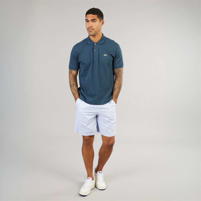 Lacoste Mens Stripe Shorts Overview/White