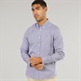 Lacoste Mens Checked Shirt White/Navy Blue