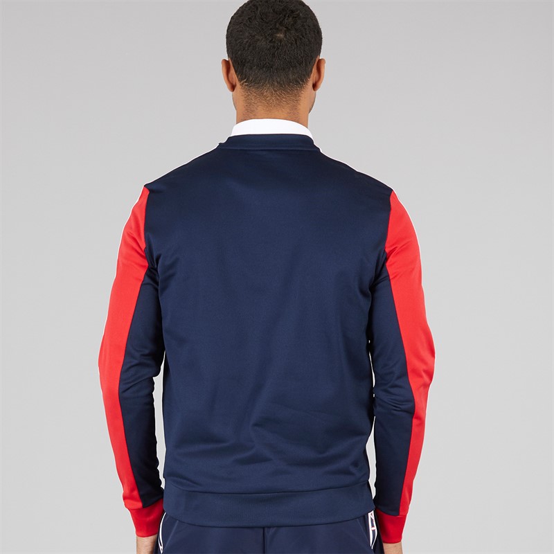 Lacoste Mens Colour Block Sweatshirt Navy Blue/Grenadine