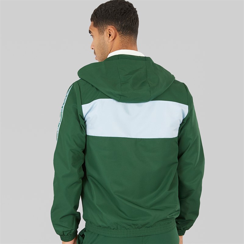 Lacoste Mens Colour Block Stripe Jacket Green/Rill