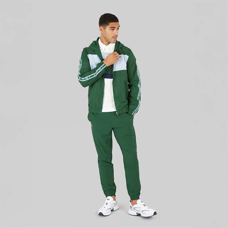 Lacoste Mens Colour Block Stripe Jacket Green/Rill