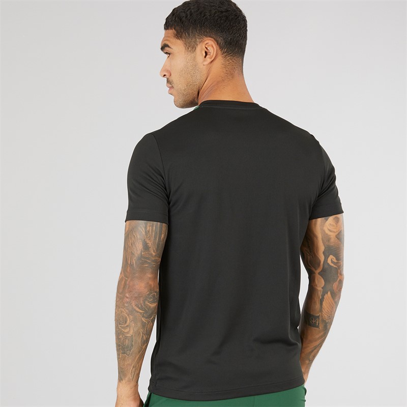 Lacoste Mens T-Shirt Black/Green Rill