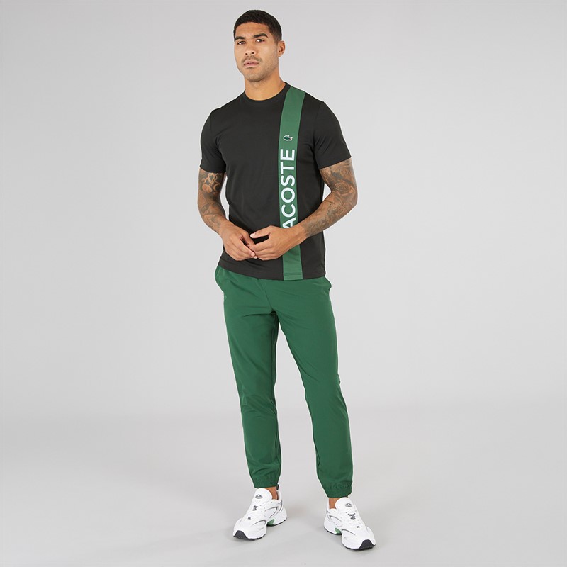 Lacoste Mens T-Shirt Black/Green Rill