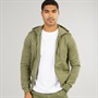 Lacoste Mens Zip Up Hoodie Khaki