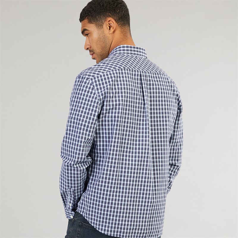 Lacoste Mens Checked Shirt Navy Blue/Multico