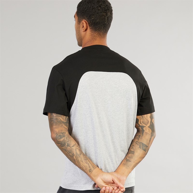 Lacoste Mens Colour Block T-Shirt Silver Chine/Black Silver Chine/Black Black