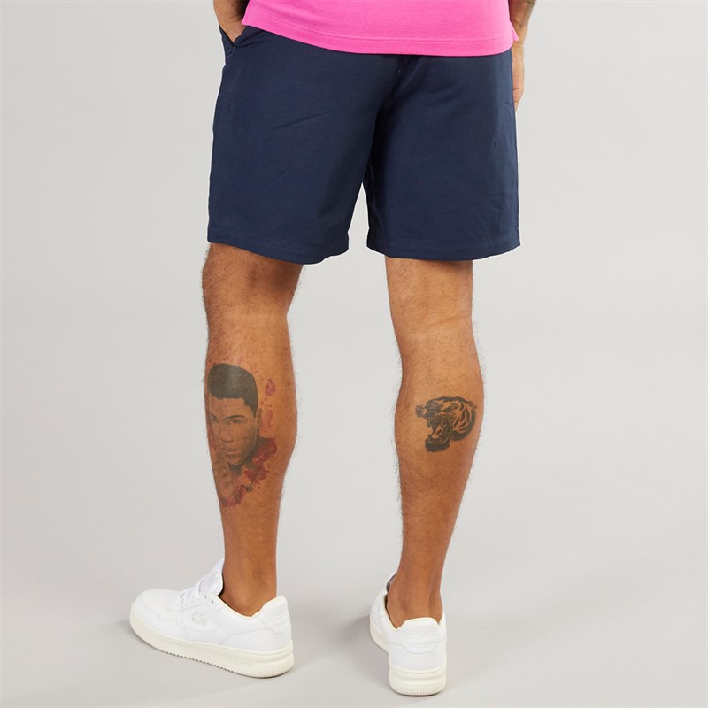 Lacoste Mens Linen Blend Shorts Navy Blue