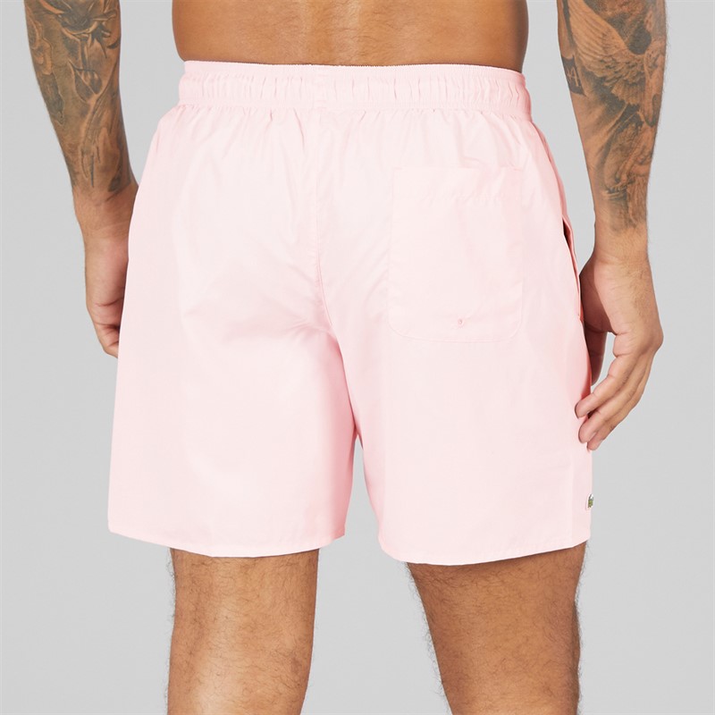Lacoste Mens Monochrome Swim Shorts Flamingo/Green
