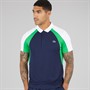 Lacoste Mens Colour Block Polo Navy Blue/Calathea White