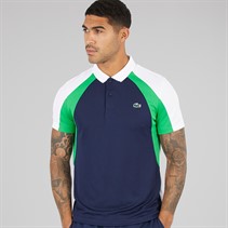 Lacoste Mens Colour Block Polo Navy Blue/Calathea White