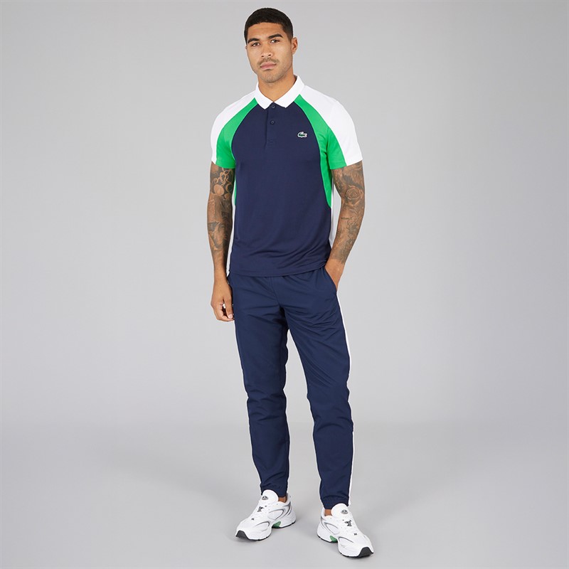 Lacoste Mens Colour Block Polo Navy Blue/Calathea White
