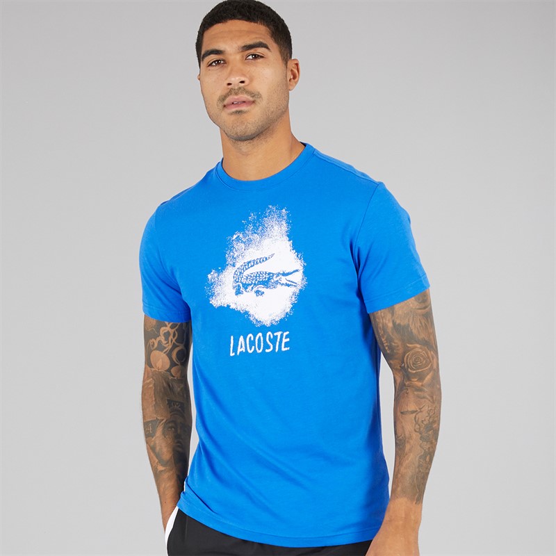 Lacoste Mens Graphic T-Shirt Gipsy Blue