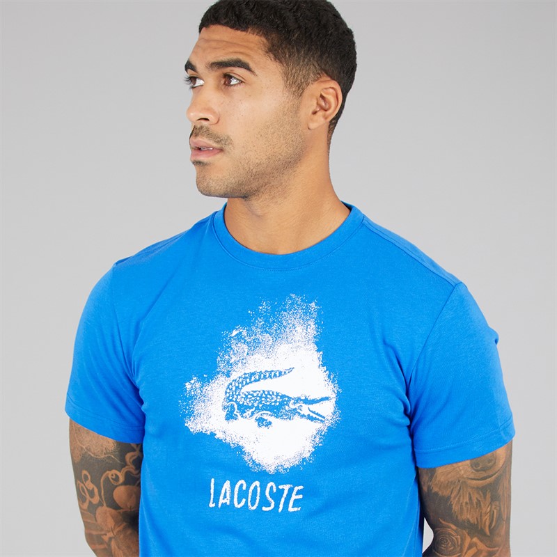 Lacoste Mens Graphic T-Shirt Gipsy Blue