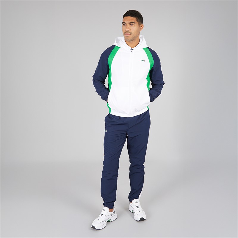 Lacoste Mens Tracksuit White/Calathea Navy Blue