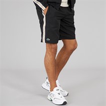 Lacoste Mens Logo Stripe Shorts Black