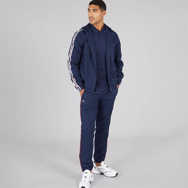 Lacoste Mens Tracksuit Navy Blue/Grenadine - Size S