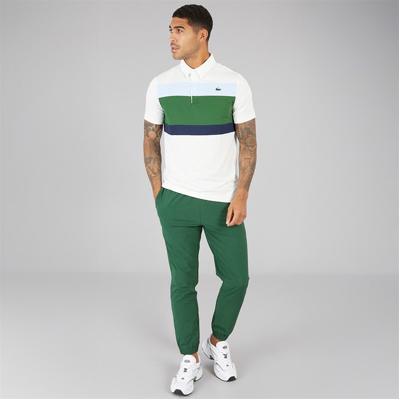 Lacoste Mens Colour Block Polo Shirt Flour/Green Rill