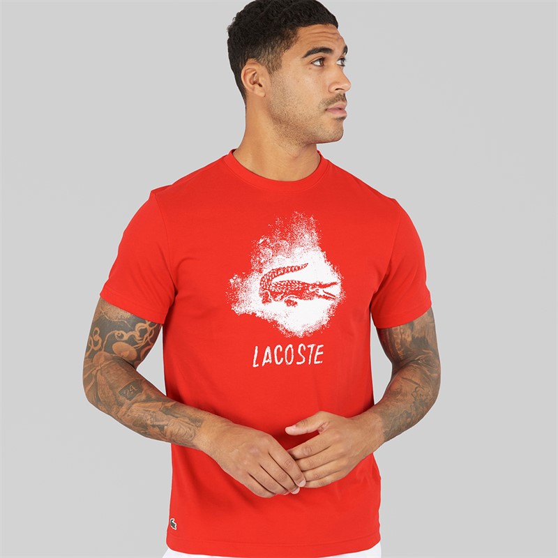 Lacoste Mens Graphic T-Shirt Grenadine