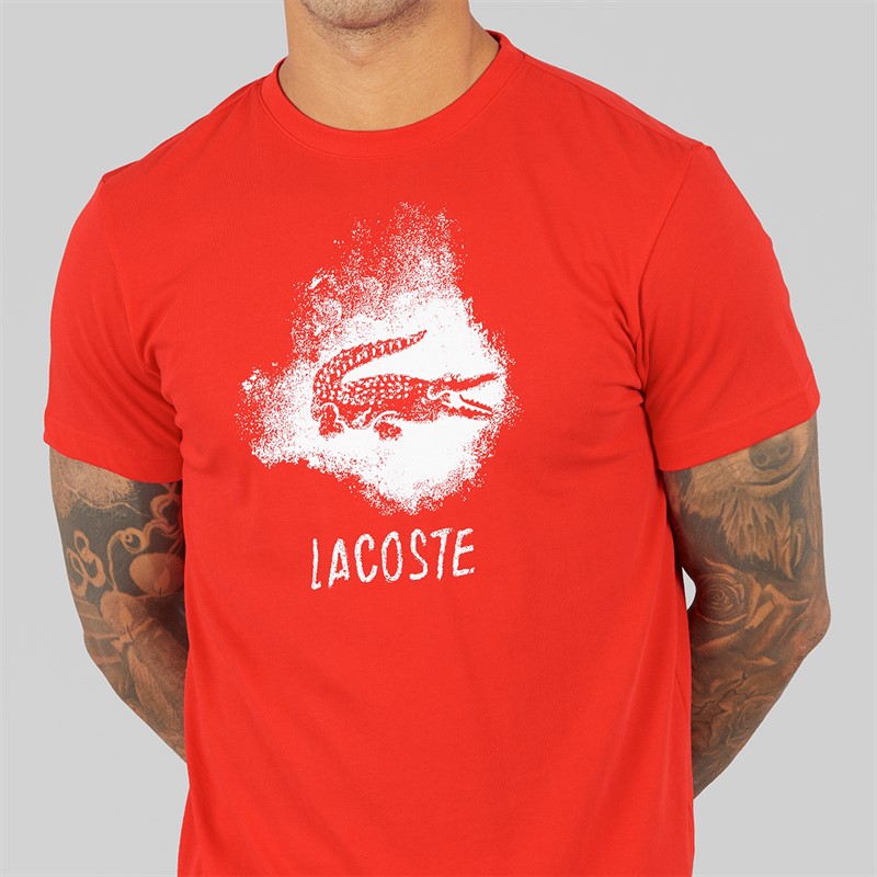 Lacoste Mens Graphic T-Shirt Grenadine