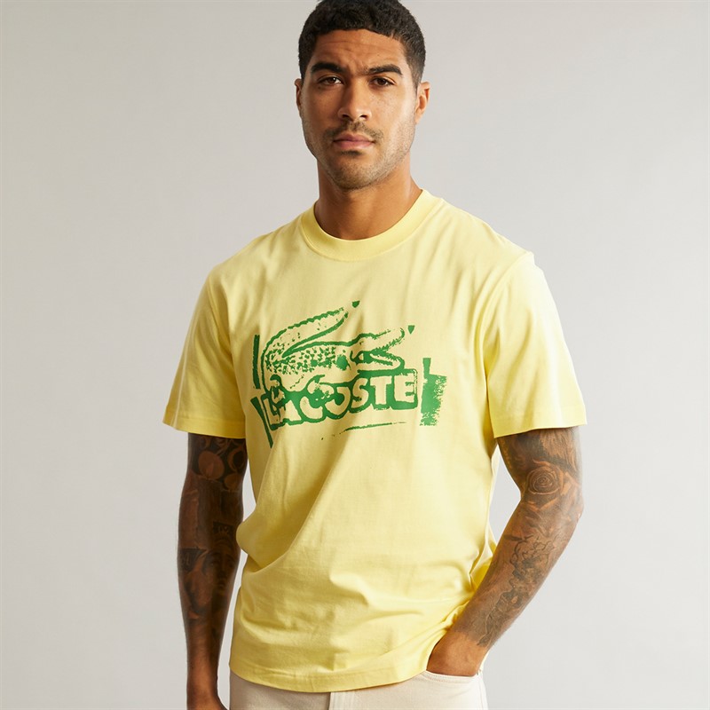 Lacoste Mens Graphic T-Shirt Yellow/Calathea