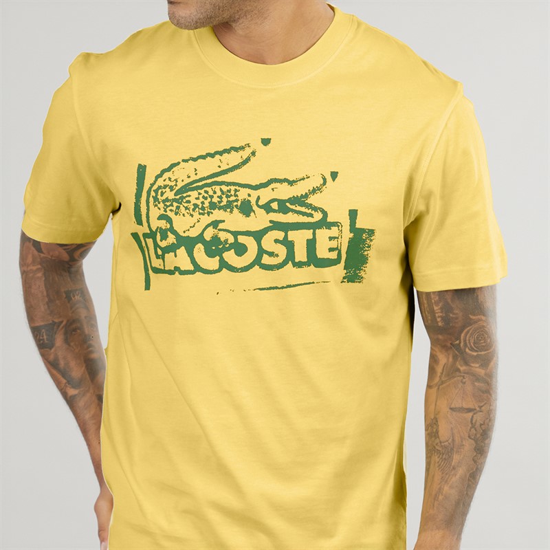 Lacoste Mens Graphic T-Shirt Yellow/Calathea