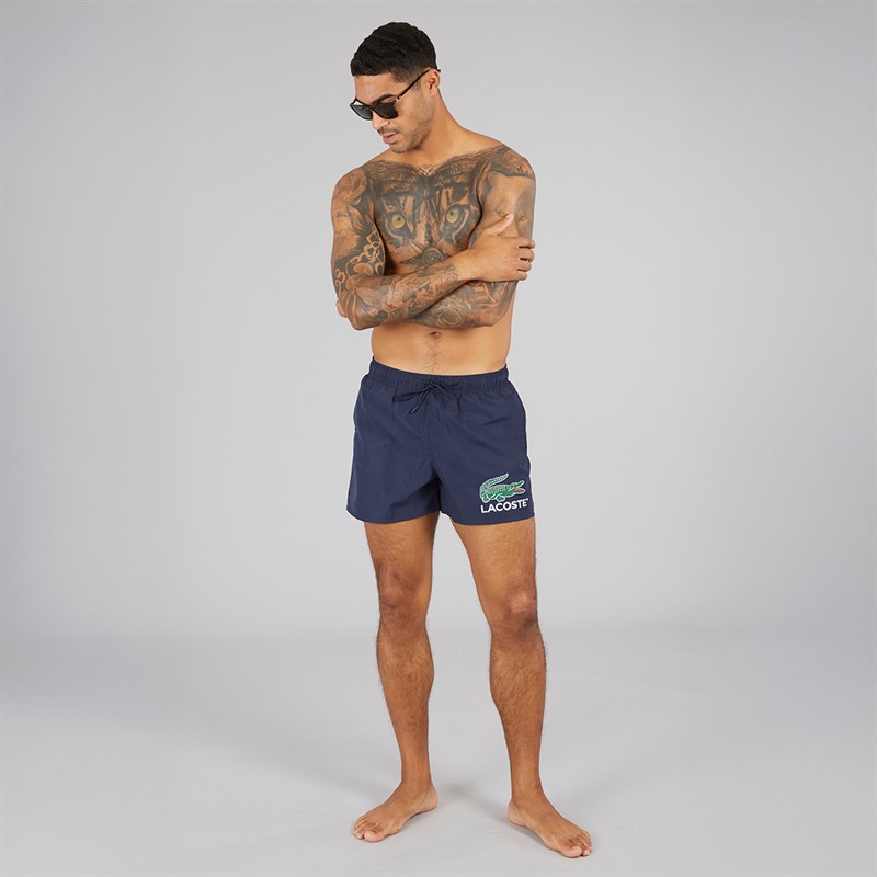 Lacoste Mens Swim Shorts Navy Blue