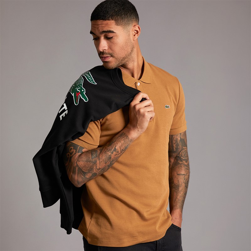 Lacoste Mens Polo Shirt Date Brown
